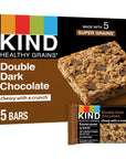 Kind Bars, Healthy Grains Double Dark Chocolate, 5 Count, Net Wt. 6.2 Oz