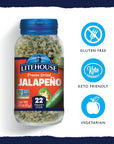 Litehouse Freeze Dried Jalapeno Peppers  Substitute for Fresh Jalapeno Peppers Freeze Dried Pepper Jar Equal to 22 Jalapeno Peppers Organic Pepper Seasoning NonGMO GlutenFree  028 Oz 4Pack