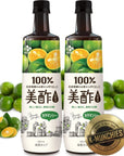 KMunchies CJ Petitzel Fruit Vinegar Drink  2 x 900 mL Korean Calamansi Vinegar Concentrate  Premium Taste Fruit Vinegar for Drink Korean  Fruit Vinegars For Delicious Desserts Beverages Cocktail