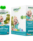 Sprout Organic Baby Food, Stage 4 Toddler Pouches, Kiwi Banana & Spinach Power Pak, Purees, 4 Ounce, Pack of 12