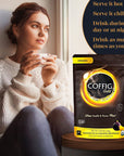 Coffig Gold  Coffee Substitute  Alternative  Roasted Fig  Chickpea Coffee  Caffeine Free Herbal Energy Drink  Healthy Beverage for Men  Women  Keto  Vegan Friendly  529oz 150g