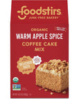 Foodstirs Junk-Free Bakery Organic Warm Apple Spice Coffee Cake Baking Mix 20.5 oz | Sweets & Treats | Non-GMO | Limited Holiday Edition