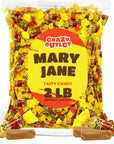 Mary Jane Taffy Candy  Bulk Pack 2 Pounds About 240 Count  Retro Sweets