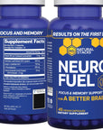 NATURAL STACKS NeuroFuel Brain Supplement & Focus Supplement - Improved Focus, Memory & Motivation - CILTEP Nootropics Brain Support Supplement Focus Pills & Energy Supplement (45ct)