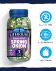 Litehouse Freeze Dried Spring Onion - Fresh Spring Onion, 1 Bunch Inside, Fresh Taste, Gluten Free, Keto Friendly, No Refrigeration - 0.23 Ounce