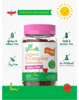 Carlyle Kids B Complex Gummies | 100 Count | Vegan | Natural Peach Raspberry Flavor | Non-GMO, Gluten Free | by Lil' Sprouts