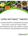 NaturesPlus Ultra GHT Male - 90 Extended Release Tablets, Pack of 2 - Maximum Strength Human Growth Hormone Boost for Men - Vegetarian, Gluten Free - 60 Total Servings