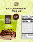 Second Nature California Medley Trail Mix  12 oz Resealable Snack Pouches Pack of 6  Certified GlutenFree Snack Nut Trail Mix to Satisfy Hunger