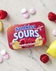 Sunkist Sours Raspberry Lemonade Vitamin C Sugar Free Sour Candy 176 Ounce Tin  6 Count Tray