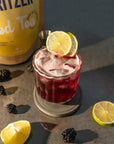 Blackberry Spritzer Lemonade Iced Tea made with Hibiscus and Lemon Myrtle  Caffeine Free  8 Individual 1oz Filter Pouch Tea Bags Each Yields 60oz of Tea  Packed in Resealable Bag