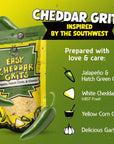 Jalapeno Yellow Corn Grits with Cheddar Cheese  Hatch Green Chile  Garlic by FishSki Provisions 6 oz bags 2 pack