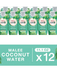 Malee Coco Coconut Water Drink Natural Electrolytes 111 Fl Oz Case of 12