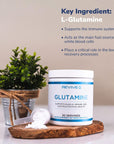 REVIVE Gut L-Glutamine Powder MD - Muscle Recovery & Immune System Booster for Adults - Promotes Digestive Health & Reduces Muscle Soreness - Immunity & Digestion Vegan Pure L Glutamine Supplement