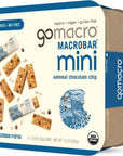 GOMACRO Organic Oatmeal Choc Chip Macrobar Minis 8 Count 72 OZ