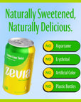 Zevia Zero Calorie Soda Lemon Lime Twist 12 Ounce Cans Pack of 6