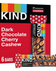 KIND bar, Dark Chocolate Cherry Cashew, 8.4 Oz (Pack Of 6)