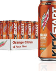 Mountain Dew Kickstart Orange Citrus (16 Ounce Cans - Pack of 12)