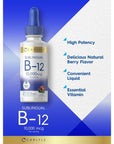 Carlyle Vitamin B12 Sublingual | 10,000mcg | 2 fl oz | Vegetarian, Non-GMO, Gluten Free Liquid Drops