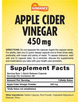 Sundance Apple Cider Vinegar Capsules 450mg | 60 Count | Non-GMO, Gluten Free Supplement