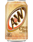 AW Cream Soda Made With Aged Vanilla 12 Fl Oz Can Pack of 18 Total of 216 Fl Oz