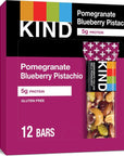 KIND Bars, Pomegranate Blueberry Pistachio, Healthy Snacks, Gluten Free, 5g Protein 12 Count