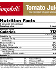 Campbells 100 Tomato Juice 115 fl oz Can 6 Pack