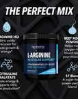 L Arginine Powder | L-Arginine L-Citrulline Organic Beet Root and S7 Plant-Based Ingredients for Pre Workout and Post Workout | Nitric Oxide Supplements for Men & Women | Unflavored L-Arginine Powder