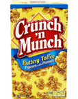 Crunch n Munch Buttery Toffee and Caramel Popcorn with Peanuts 35 oz Pack of 2 with By The Cup Bag Clip