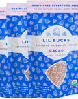 Lil Bucks Paleo Cereal - Sprouted Buckwheat Groats, Gluten Free Granola (CACAO, 3 Pack)