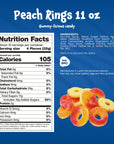 Funtasty Peach Rings Sour n Sweet Soft Gummy Candy 11Ounce Bag