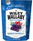 Wiley Wallaby Licorice 10 Ounce Classic Gourmet Soft  Chewy Australian Blueberry Pomegranate Candy Twists 1 Pack