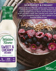 Walden Farms Sweet Cream Coffee Creamer 12 oz Bottle Fresh Flavored NonDairy Milk Substitute Natural and Organic Liquid Gluten Free and 0g Net Carbs Vegan Friendly 6 Pack Bottles