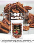 Raw Pecan Halves 44 oz 275 lb Natural American Pecans  No PPO  Batch Tested Gluten  Peanut Free  NonGMO  Shelled  Extra FancyNo Preservatives  Vegan  Keto  Paleo Friendly