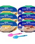 Hormel Thick and Easy Pureed Breakfast Meals 7 oz Pack of 6 3 of each Scrambled Eggs  Maple Cinnamon French Toast with By the Cup mood spoons