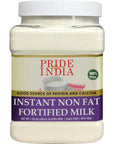 Pride Of India - Instant Fortified Nonfat Dry Milk Powder - Enriched w/ Vitamin D, Protein & Calcium 1.25 lbs 20 oz