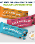 OATRAGEOUS Chewy Granola Bars Variety Pack Peanut Butter Chocolate Chip Chocolate Chunk and Smores Flavors Made with Whole Grain Oats Healthy Snacks for Adults and Kids Breakfast Bars 18 Pack