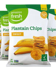 Amazon Fresh Sweet Plantain Chips 10 Oz Pack of 4 Previously Wickedly Prime Packaging May Vary