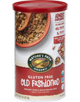 Natures Path Organic Gluten Free Old Fashioned Rolled Oats NonGMO 40g Whole Grains 5g Plant Based Protein Oatmeal Great for Baking 18 Ounce Pack of 6