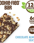 Lenny & Larry's The Complete Cookie-fied Plant-Based Protein Bar, Vegan and Non-GMO, Chocolate Almond Sea Salt, 45 g, 9 Count