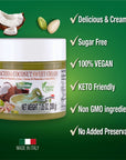 SICANIA Pistachio and Coconut Vegan Sweet Cream  100 Italian Made NonGMO DairyFree GlutenFree Palm OilFree LactoseFree SugarFree  Ideal for Pastries Desserts Sandwiches Pancakes Waffles Toasts and Crackers  200Gr