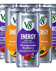 V8 Energy Drink  Naturally Flavored PlantBased Beverage Pomegranate Blueberry  8 Fl oz Can  GlutenFree Fat No added Sugars Caffeinated Drinks  Pack of 12  Every Order is Elegantly Packaged in a Signature BETRULIGHT Branded Box