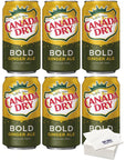 Canada Dry 12oz Cans Pack of 6 Bold Ginger Ale with Bay Area Marketplace Napkins