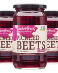 Pickerfresh Pickled Beets 16 Oz Pack of 3 100 Natural and Certificated Crinkle Cut Sliced Beetroot No Artificial Color and No Preservatives NonGMO Gluten Free Kosher Ready to Eat