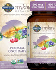 Garden of Life Organics Prenatal Vitamin: Folate for Energy & Healthy Fetal Development, Non-constipating Iron, Vitamin C, B6, B12, D3 - Organic, Non-GMO, Gluten-Free, Vegan, 90 Day Supply