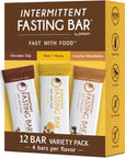 Prolon Fast Bars  Keto Gluten Free Dairy Free Plant Based Protein For Intermittent Fasting  Developed to Not Break a Fast  Variety Pack  Nuts  Honey Chocolate Chip Coconut Macadamia 12 Ct