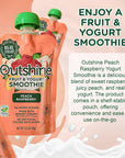 Outshine Peach Raspberry Yogurt Smoothie Pouches  Fruit Pouches ReadytoDrink Smoothies Kids  Adults Pureed Foods  Fruit Pouches for Kids  Adults Smoothie Drink  24 Count