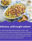 Chicken of the Sea Wild Caught Alaskan Pink Salmon in Spring Water 25 oz Packet Box of 12