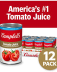 Campbells 100 Tomato Juice 46 fl oz Can 12 Pack