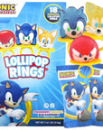 Imaginings 3 Sonic the Hedgehog Individually Wrapped Lollipop Rings Knuckles and Tails Decorated Candy Birthday Party Favors 18 Count