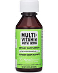 NovaFerrum Delish | Vegan Multivitamin with Iron for Infants, Toddlers & Kids | Immune Support | Organic Plant-Based D-3 | Gluten Free | Vegan Verified | Sugar Free | 1.69 Fl Oz (50 mL)